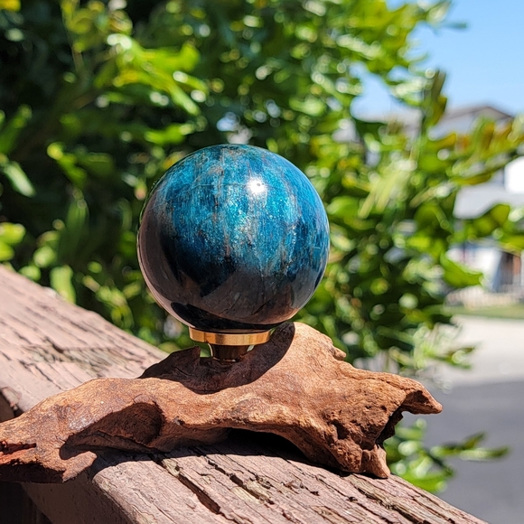Other - NEW 2.5" (64MM) BLUE APATITE SPHERE WITH ASTERISM